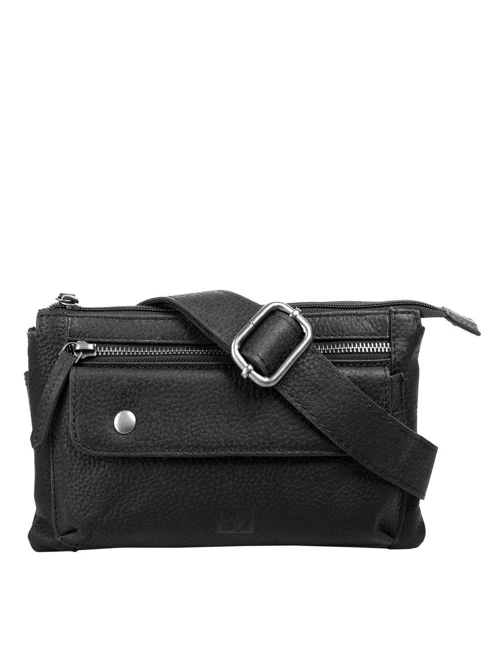 Bodenschatz Gürteltasche Damen Leder, schwarz von Bodenschatz