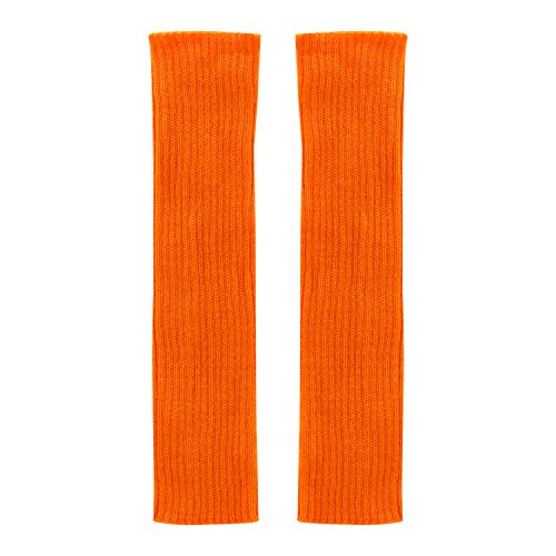 Bodhi2000® Damen Winter-Beinstulpen, kniehoch, gestrickt, Stiefelstulpen, Orange, One size von Bodhi2000