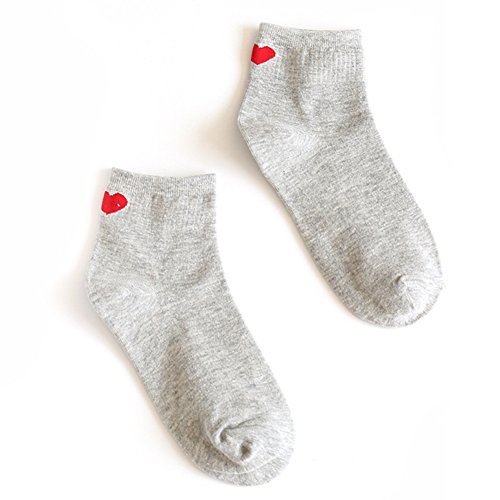 Bodhi2000 Damen Mädchen Süße Liebe Herz Muster Casual Baumwolle Atmungsaktive Socken von Bodhi2000