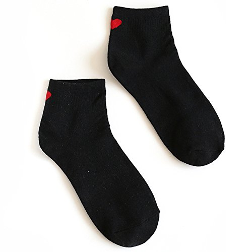 Bodhi2000 Damen Mädchen Süße Liebe Herz Muster Casual Baumwolle Atmungsaktive Socken von Bodhi2000