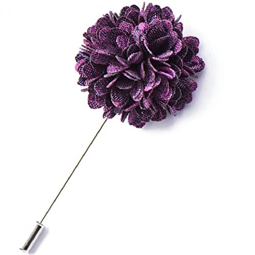 Bodhi2000 Herren Revers Stick Brosche Pin Blume Handgefertigte Boutonniere für Anzug Tuxedo von Bodhi2000