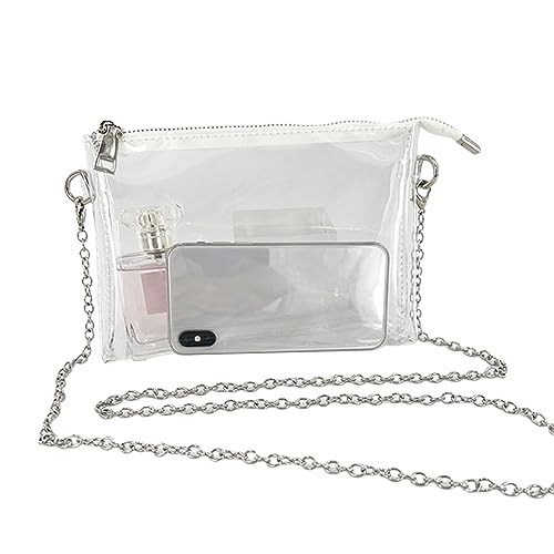 Durchsichtige Geldbörse, durchsichtige Tasche, durchsichtige Geldbörse, Stadionzulassung für Damen, durchsichtige PVC-Geldbörse, durchsichtige Umhängetasche zum Überprüfen von Gegenstände SIL von Bodhi2000