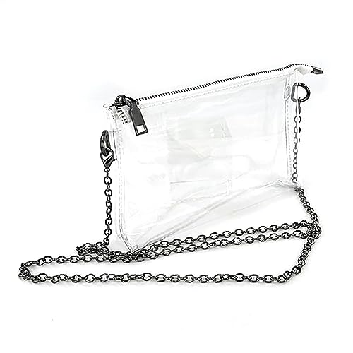 Durchsichtige Geldbörse, durchsichtige Tasche, durchsichtige Geldbörse, Stadionzulassung für Damen, durchsichtige PVC-Geldbörse, durchsichtige Umhängetasche zum Überprüfen von Gegenstände Sch von Bodhi2000