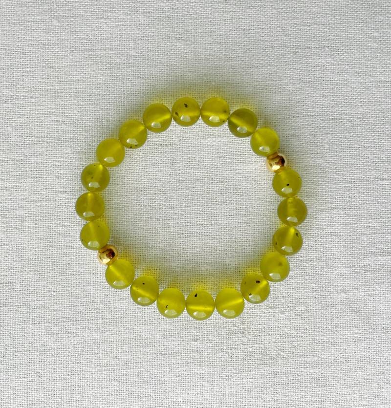 Gelber Onyx Armband/Yoga Stretch Stacking 8 Mm Perle Edelstein Schmuck Solar Plexus Chakra Dezember Geburtsstein Boho von BodhiSoulJewelry