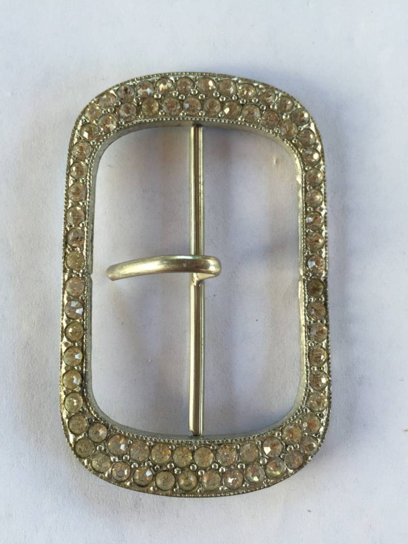 Vintage Art Deco Klare Strass Schnalle Verschluss Akzent Stück von BodhisJunque