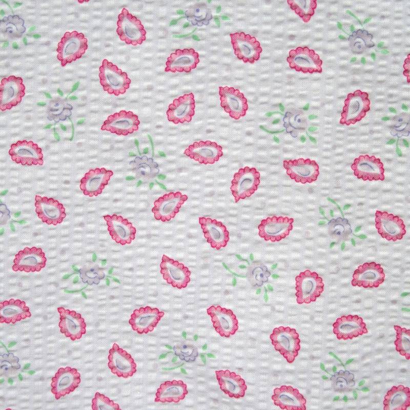 Seeger Baumwollstoff Kleiner Blumendruck Paisley Barbie Rosa Auf Weiß Baby Projekt Kinderprojekt Kleid Bettbezug Bettüberwurf Quilting von BodikianTextiles
