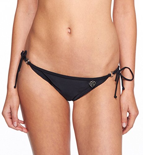 Body Glove Damen Brasilia Solid Tie Side Cheeky Bottom Swimsuit Bikini-Unterteile, Smoothies Schwarz, Large von Body Glove