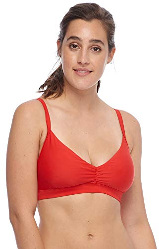 Body Glove Damen Drew Solid D, DD, E, F Cup Top Swimsuit Bikini, Smoothie True Red, D von Body Glove