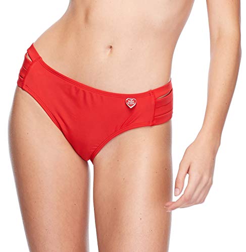 Body Glove Damen Nuevo Contempo Solid Full Coverage Bottom Swimsuit Bikini-Unterteile, Smoothies True Red, Large von Body Glove