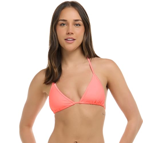 Body Glove Damen Smoothies DITA Solid Slider Triangle Top Swimsuit Bikini, Koralle, Large von Body Glove