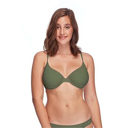 Body Glove Damen Smoothies Solo Solid Underwire D, DD, E, F Cup Top Swimsuit Bikini, Cactus, D von Body Glove