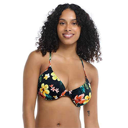 Body Glove Damen Solo Underwire D, Dd, E, F Cup Top Badeanzug Bikini, Tropische Insel, F von Body Glove