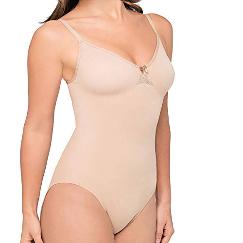 Body Wrap Damen Shapewear Bodysuit Baselayer, Haut(nu), Large von Body Wrap