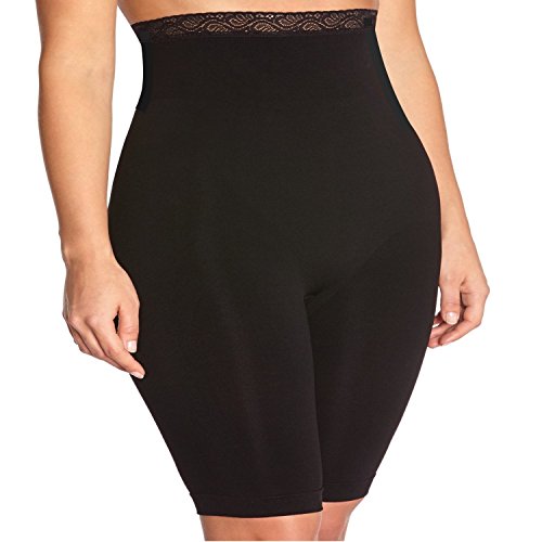 Body Wrap Formende Miederslip Miederpants Hohe Taille Grosse Grössen Mit Spitze Schlank Formt Hebt – Flacher Bauch – Unsichtbar Ohne NŠhen – Formender Höschen Beibehaltung – Damen - Schwarz 44/46-2X von Body Wrap