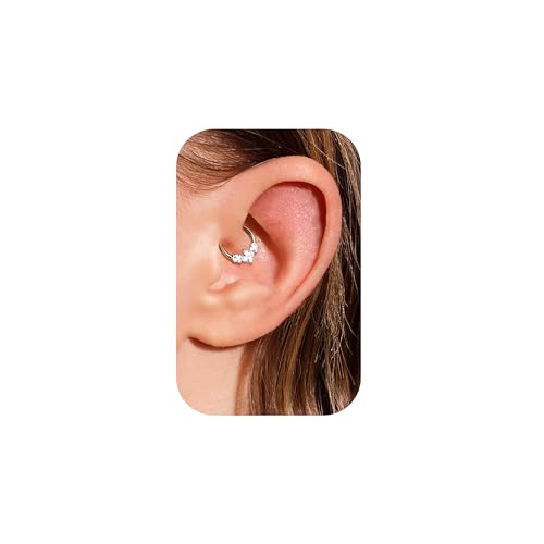 BodyBonita 16G Septum Piercing Schmuck – 316L Edelstahl Nasenring Nasenpiercing mit Zirkonia für Frauen Männer Conch Helix Piercings Tragus Daith Knorpel Ohrpiercing Silber 8mm Geometrisch Funke BodyBonita 16G Septum Piercing Schmuck – 316L Edelstahl Nasenring Nasenpiercing mit Zirkonia für Frauen Männer Conch Helix Piercings Tragus Daith Knorpel Ohrpiercing Silber 8mm Geometrisch Funke von BodyBonita
