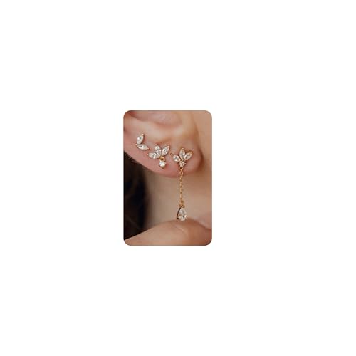 BodyBonita 3 Paar Ohrringe Gold FüR Damen 14 Karat Ohrringe Silber 925 Stecker FüR Verschiedene Piercings Hypoallergene Ohrstecker Mit von BodyBonita