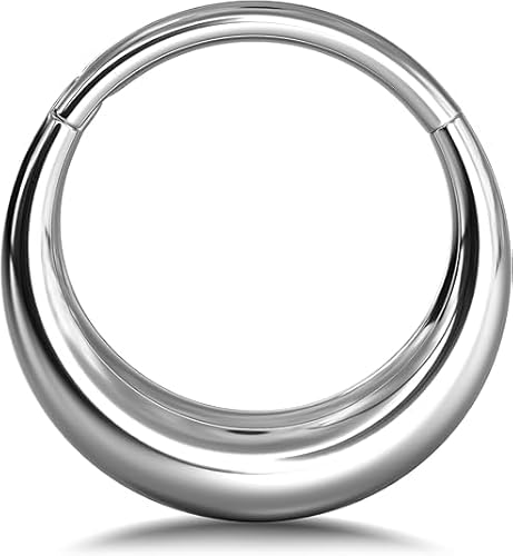 BodyBonita Silber Septum Piercing Schmuck 16G – Nasenring aus Edelstahl 316L für Männer und Frauen Nostril Piercing Septum Ring 10 mm Orbit BodyBonita Silber Septum Piercing Schmuck 16G – Nasenring aus Edelstahl 316L für Männer und Frauen Nostril Piercing Septum Ring 10 mm Orbit von BodyBonita