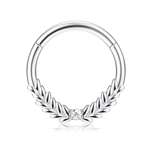 BodyBonita Septum Piercing 16G – 316L Edelstahl Nasenpiercing Nasenring Reifen für Damen Herren Helix Conch Piercings Tragus Daith Knorpel Piercing Silber 8 mm Prospertiy von BodyBonita