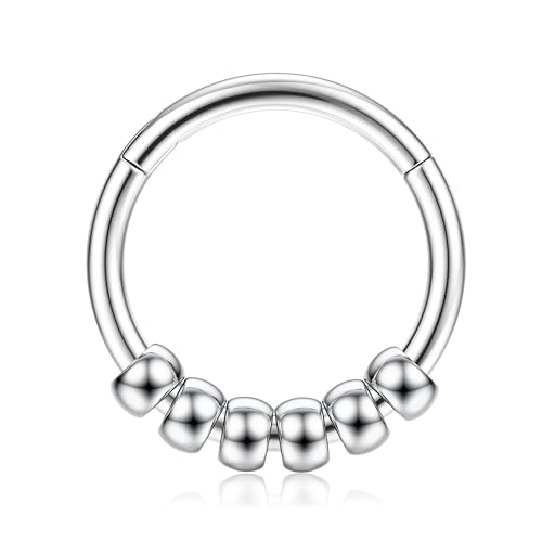 BodyBonita Septum Piercing 16G – 316L Edelstahl Nasenpiercing Nasenring Reifen für Damen Herren Helix Conch Piercings Tragus Daith Knorpel Piercing Silber 8 mm Steel Oribit BodyBonita Septum Piercing 16G – 316L Edelstahl Nasenpiercing Nasenring Reifen für Damen Herren Helix Conch Piercings Tragus Daith Knorpel Piercing Silber 8 mm Steel Oribit von BodyBonita