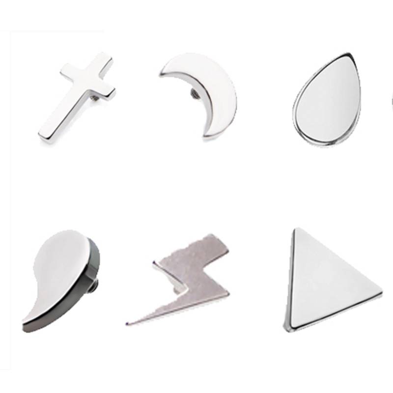 14G Dermal Top - Verschiedene Formen Mit Innengewinde 1, 2 Mm Gewinde, Titan Einlage 14G Dermal Top - Verschiedene Formen Mit Innengewinde 1, 2 Mm Gewinde, Titan Einlage von BodyClickers
