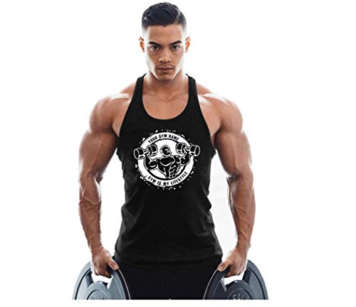 Herren Bodybuilding Stringer Tank Top Weight-Training für Training Gym Fitness & Bodybuilding von BodyGo