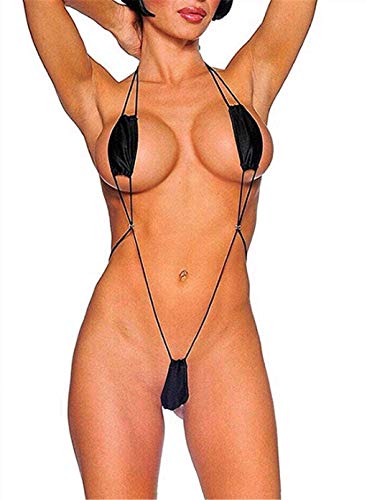 Teeny Weeny Sling Shot Micro Mini Bikini Thong String Einteiler Teddy, A, 1 von BodyGo