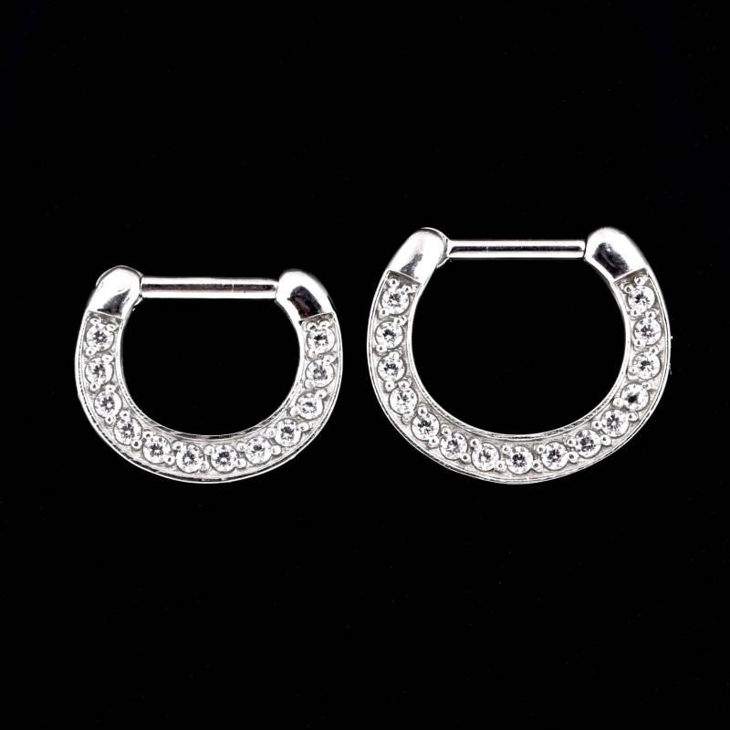 Chirurgenstahl Septum Clicker Mit Swarovski Cz Von Daith | 16G von BodyJewelsCreations