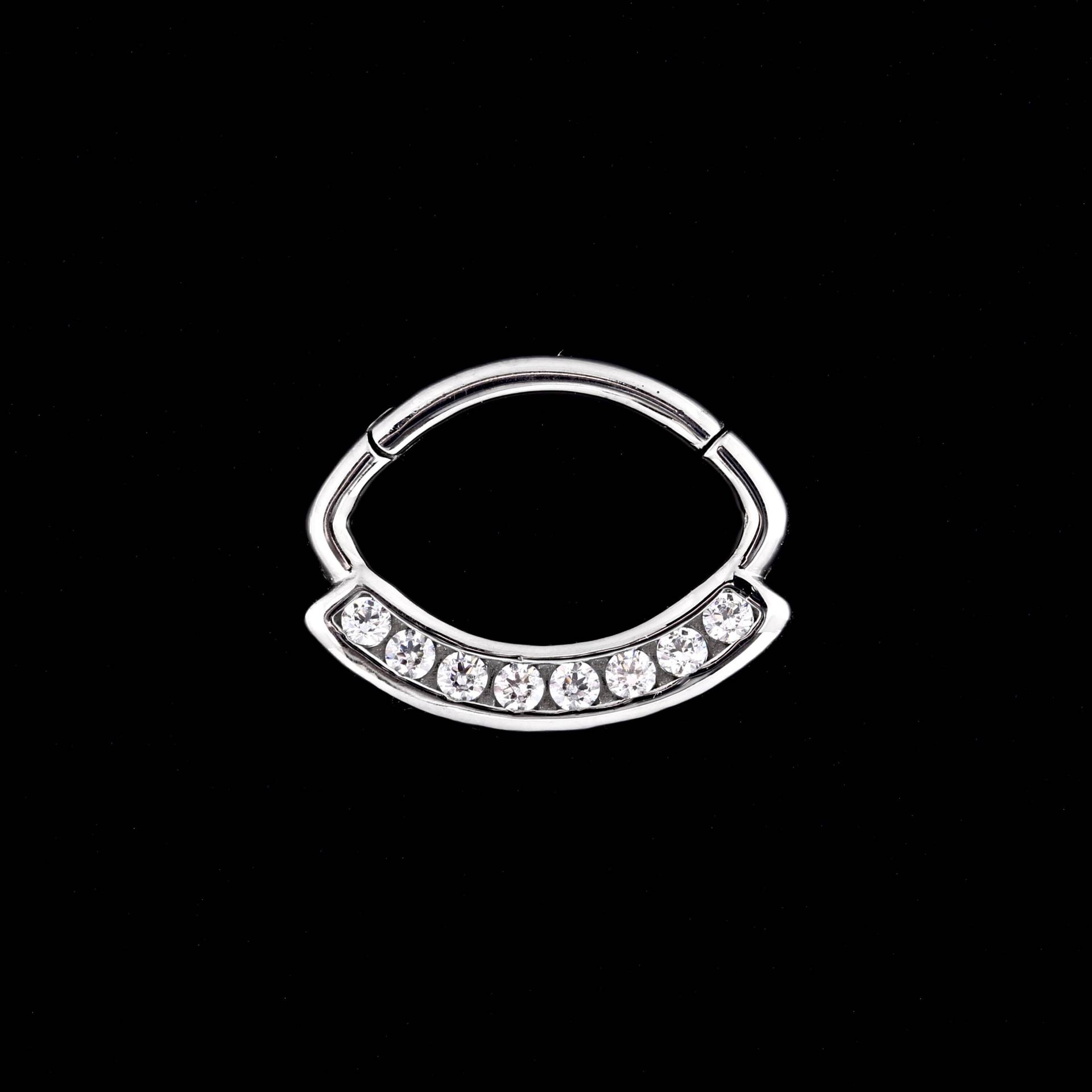 Daith Clicker Aus Chirurgenstahl, Swarovski Cz Septum Ring | 16G, 6 Mm von BodyJewelsCreations
