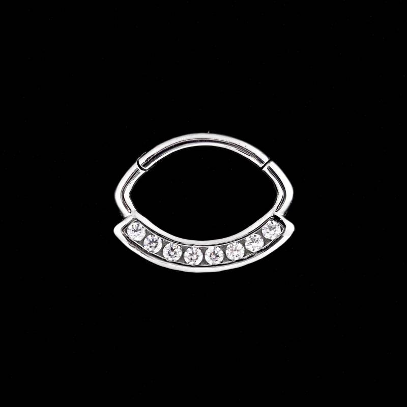 Daith Clicker Aus Chirurgenstahl, Swarovski Cz Septum Ring | 16G, 6 Mm von BodyJewelsCreations