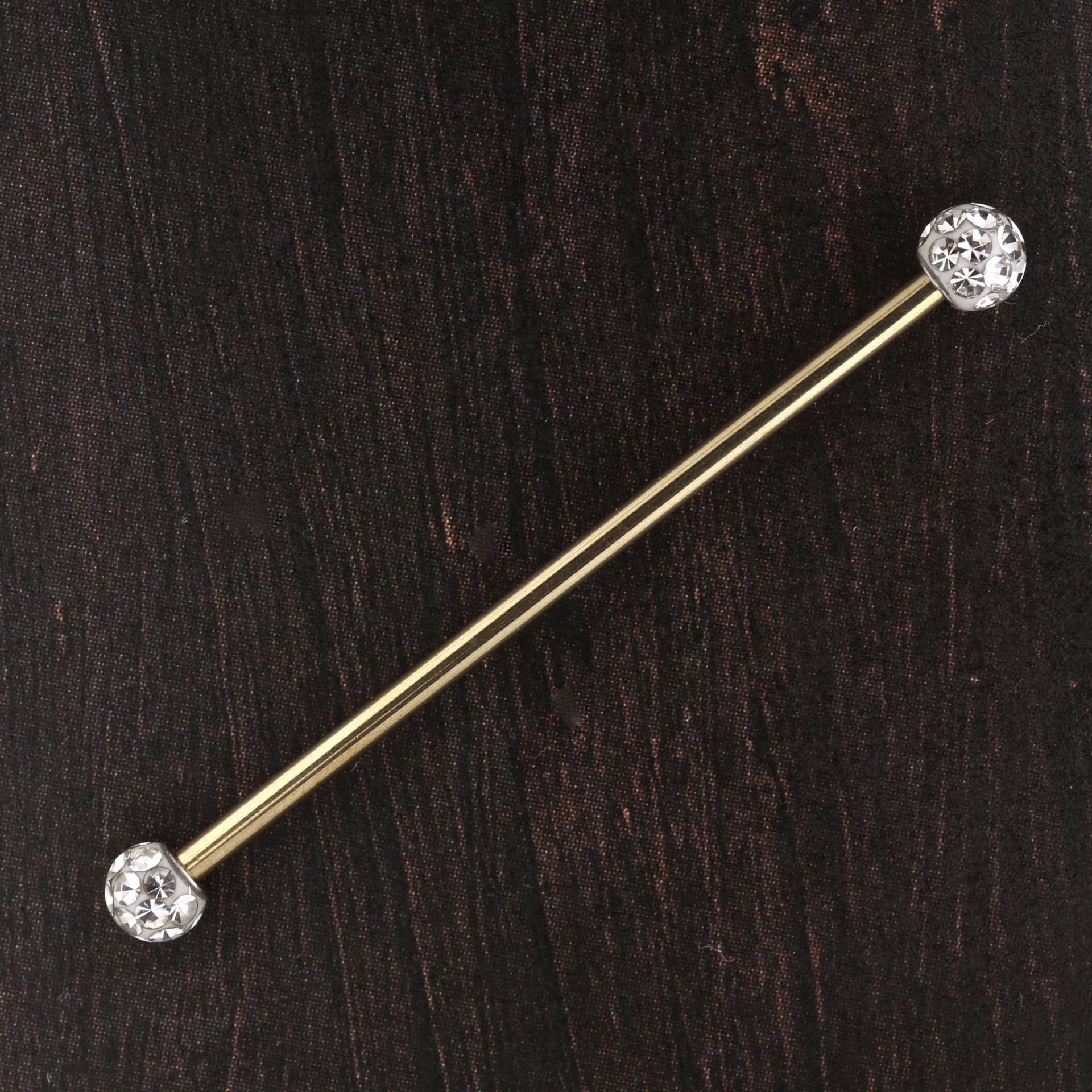 Industrial Barbell - Swarovski Kristall Helix Chirurgenstahl von BodyJewelsCreations