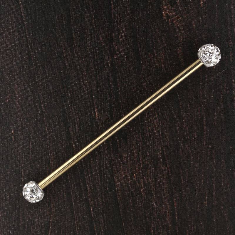 Industrial Barbell - Swarovski Kristall Helix Chirurgenstahl von BodyJewelsCreations