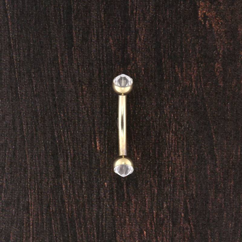 Turmalin - Piercing Für Augenbrauen, Swarovski Kristall, 16G von BodyJewelsCreations