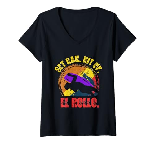 Damen Bodyboarding Bodyboarder T-Shirt mit V-Ausschnitt Damen Bodyboarding Bodyboarder T-Shirt mit V-Ausschnitt von Bodyboard Bodyboarder Surfen Boogie Board