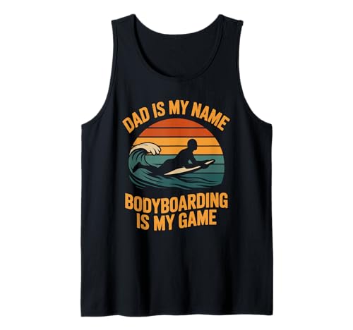 Herren Bodyboarding Papa ist Mein Name Funny Surf Tank Top von Bodyboarding Surf Apparel