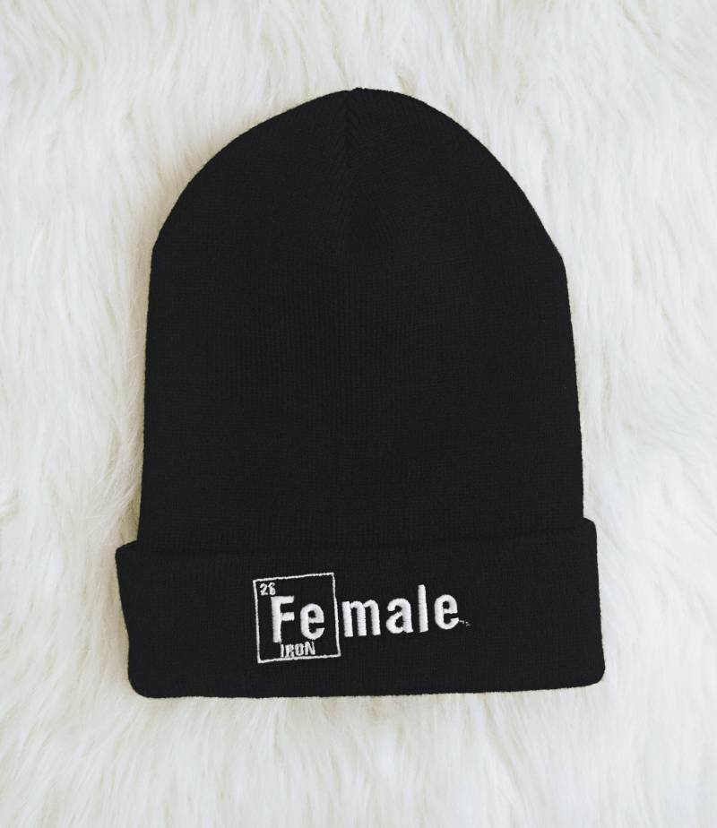 Damen Bodybuildher™ "Iron Female" Gefesselt Stricken Mütze-Winter Hut-Beanies-Skulls Caps von BodybuildHER