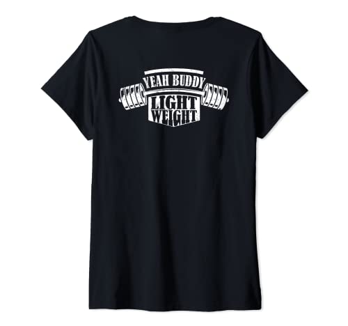 Damen Yeah Buddy - Bodybuilding Training Gym Fitness (Rückseite) T-Shirt mit V-Ausschnitt von Bodybuilding
