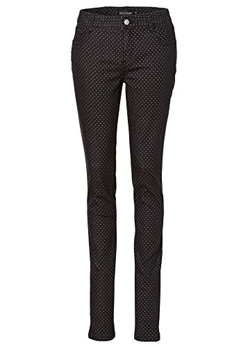 Body Flirt Schwarze Jeans Weisse Punkte Straight Hose Stretch Rockabilly Damen (Gr.36) von Bodyflirt