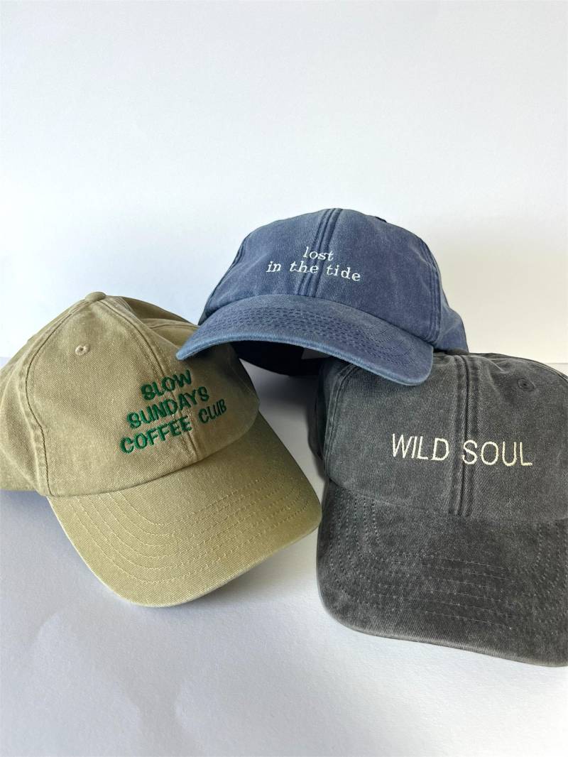 Personalisierte Vintage Cap - Bestickte Retro Baseball Kappe, Custom Dad Hat Mit Initialen, Einzigartiges Geschenk Für Sie & Ihn von Bodymanufactum