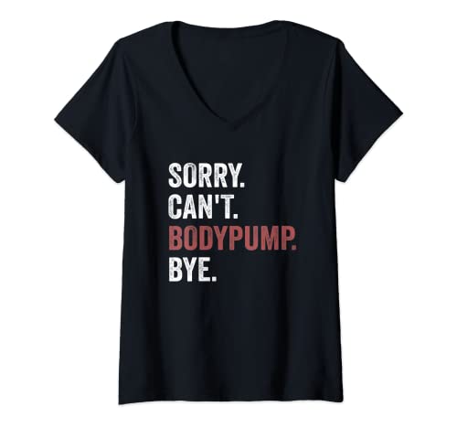 Damen Lustiges Workout-T-Shirt – Körperpumpe T-Shirt mit V-Ausschnitt von Bodypump Tee