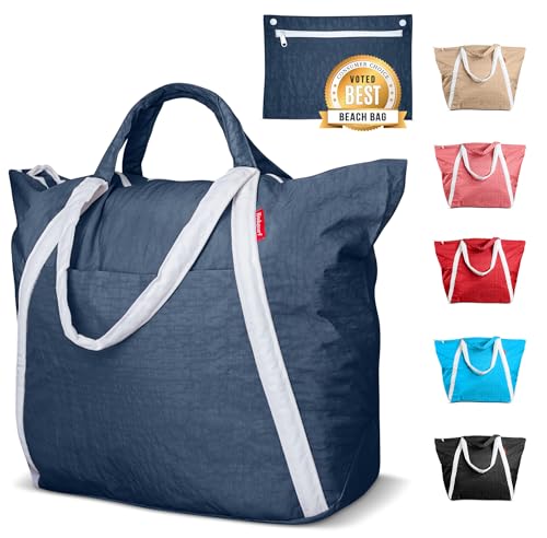 Bodysurf XL X-Large Marineblau Wasser- und Sanddichte Faltbare Strandtasche mit Reißverschluss für Damen und Herren Bodysurf XL X-Large Marineblau Wasser- und Sanddichte Faltbare Strandtasche mit Reißverschluss für Damen und Herren von Bodysurf
