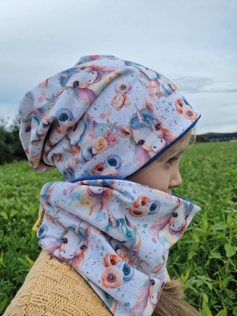 Beanie & Loop Im Set Einhorn von Boedabutik