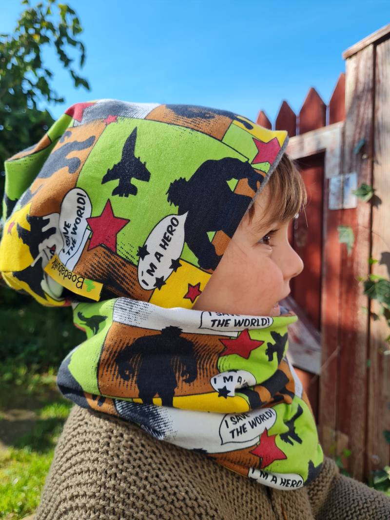 Beanie & Loop Im Set "Hero" von Boedabutik