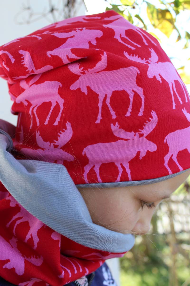 Beanie & Loop Im Set " Kleiner Elch" von Boedabutik