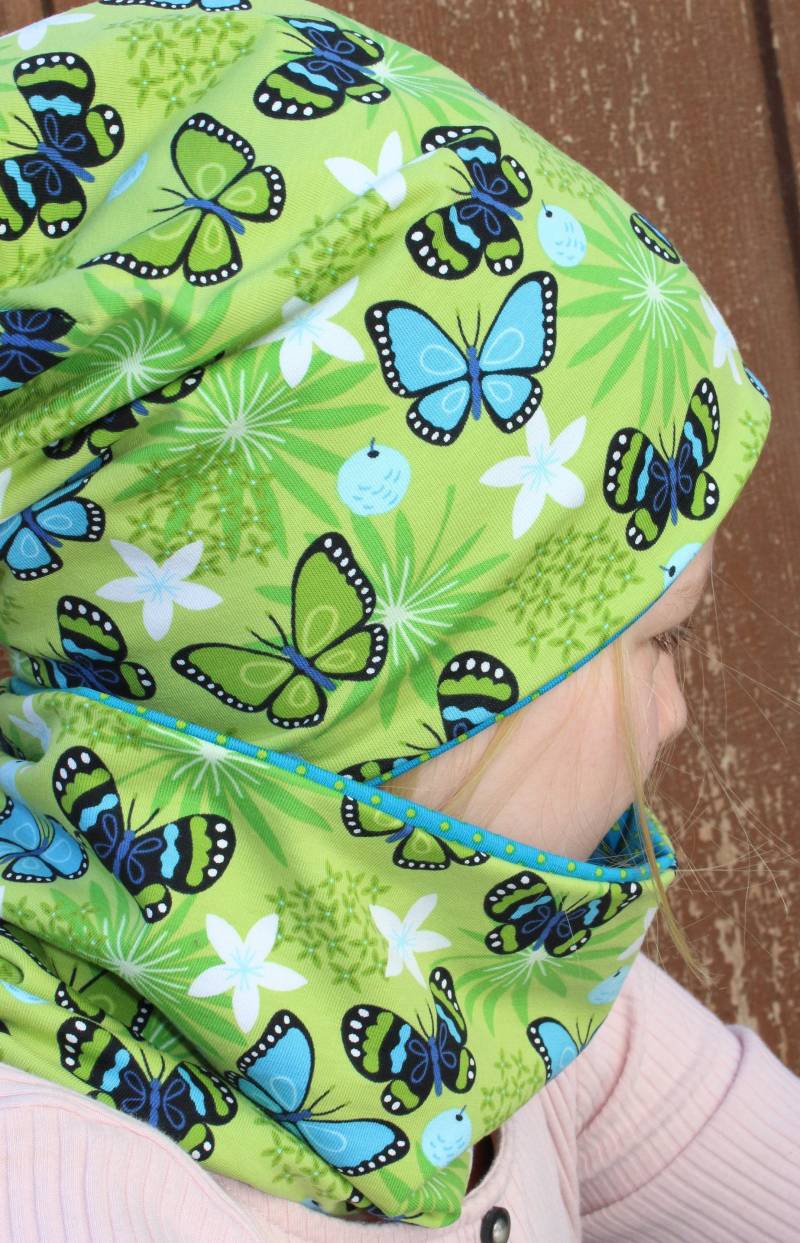 Beanie & Loop Im Set "Schmetterling" von Boedabutik