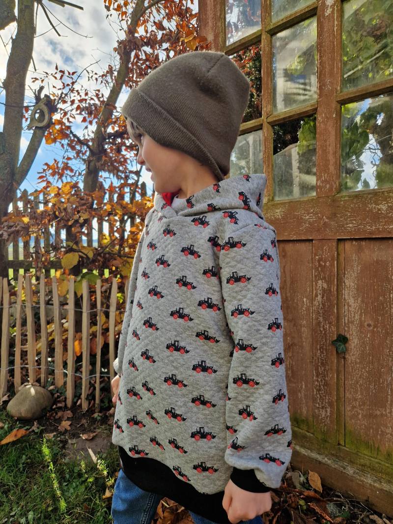 Hoodie, Sweatshirt, Bagger, Baumwolljaquard von Boedabutik