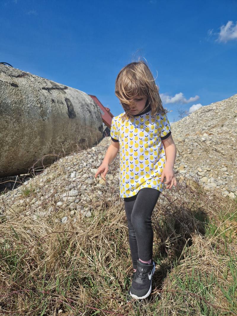 Kindertshirt, T-Shirt, Bio, Zitronen, Lillestoff von Boedabutik