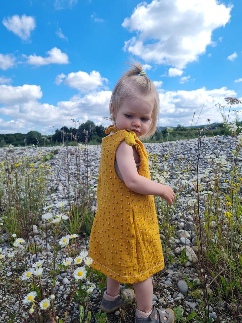 Knotenkleid, Trägerkleid, Musselinkleid, Sommerkleid von Boedabutik