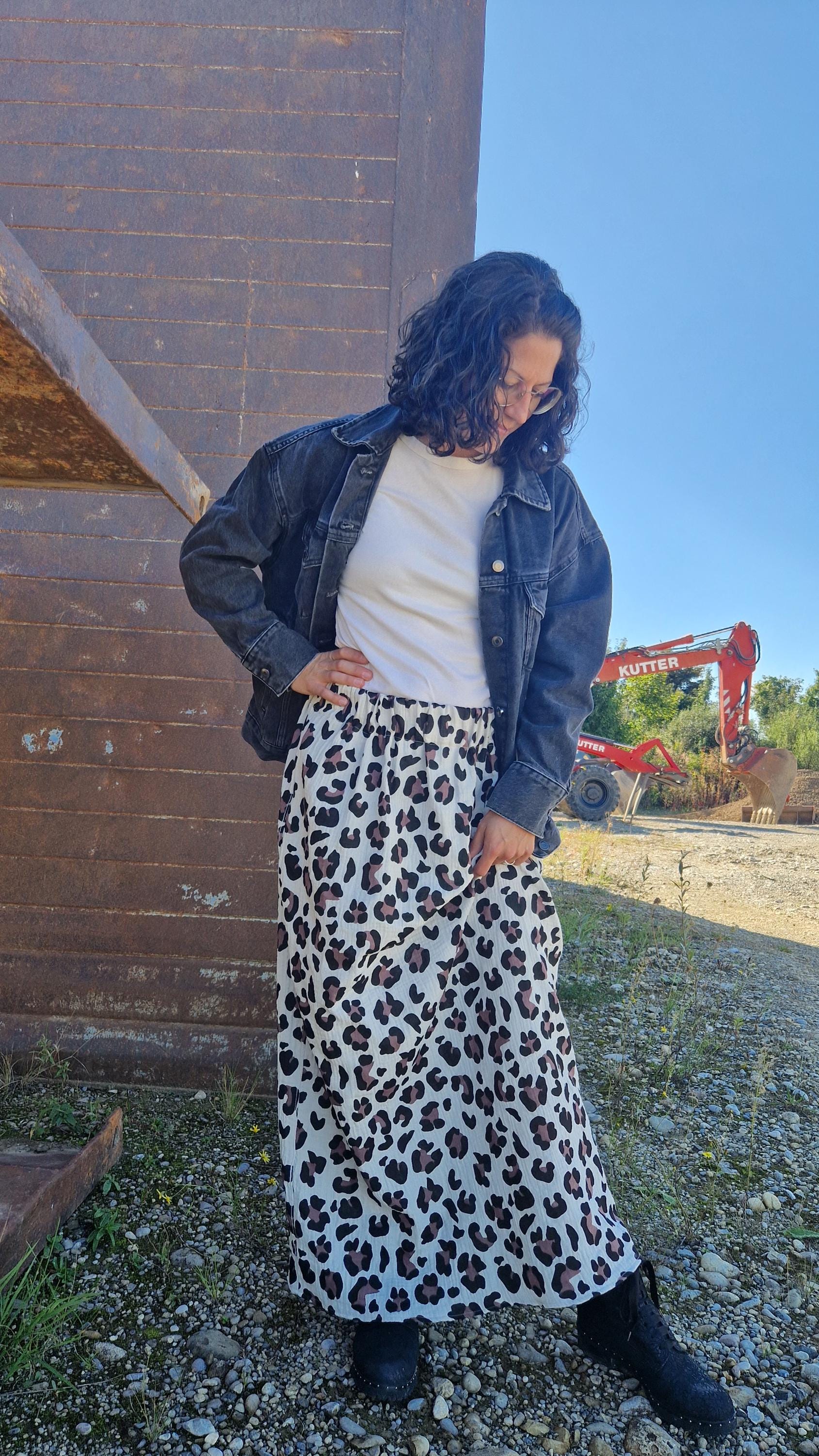 Leoprint, Musselinrock, Damen, Musselin, Rock, Leo von Boedabutik