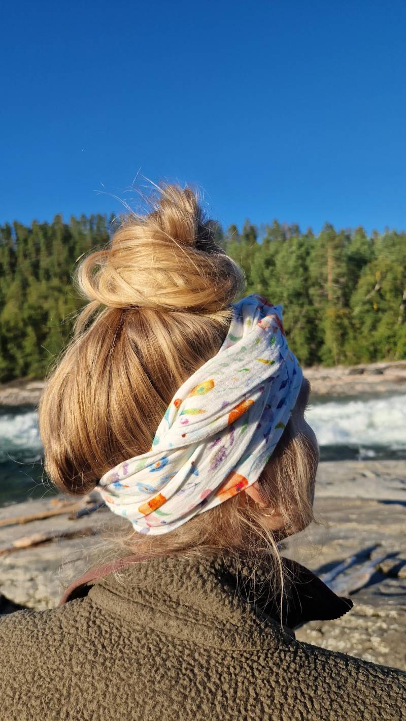 Musselin, Haarband Zum Selberbinden, Blumen, Baumwolle, Musselinband von Boedabutik