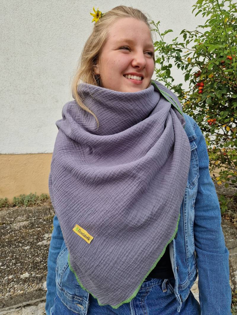 Musselintuch Grau Musselin Herbst Xxl Tuch Halstuch Musselintuch Grau Musselin Herbst Xxl Tuch Halstuch von Boedabutik